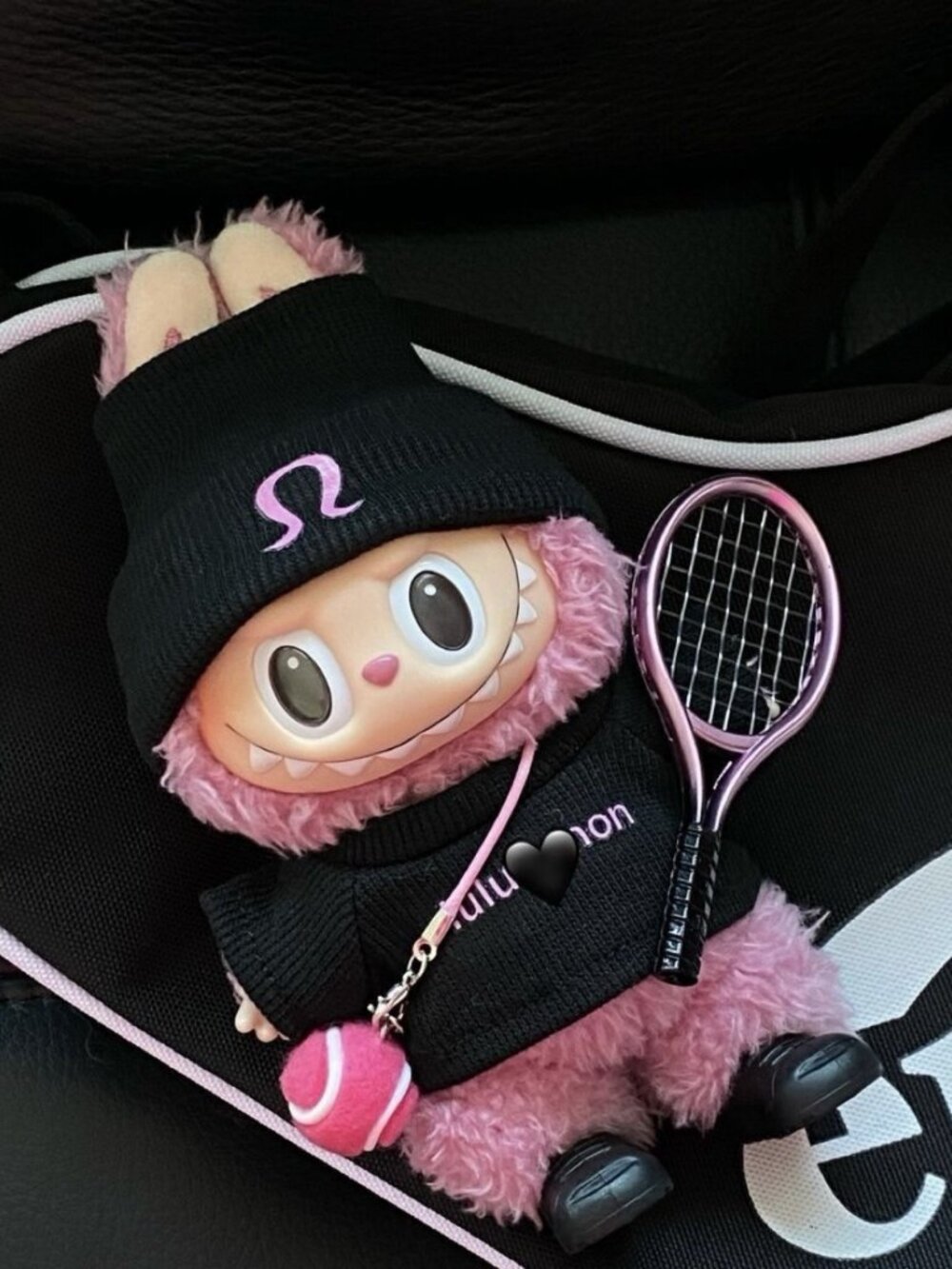 Labubu 17cm Doll Outfit – Pink Tennis Set + Accessories | Brand New